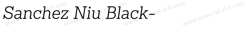 Sanchez Niu Black字体转换